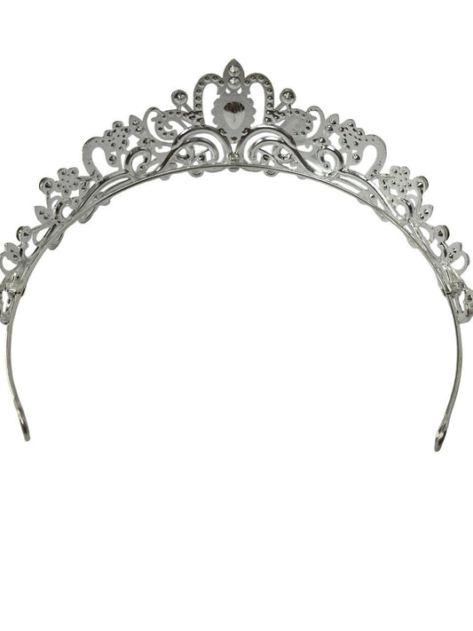 Heart of Light Tiara – Brass Bridal Crown, Gold-Tone Romantic Heart Headpiece, Minimalist Wedding Tiara, Gift for Bride