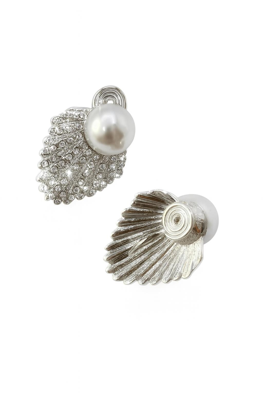 Pure Elegance Pearl Drop Earrings – Handmade Silver-Tone Brass & Pearl Dangle – Wedding or Everyday Gift