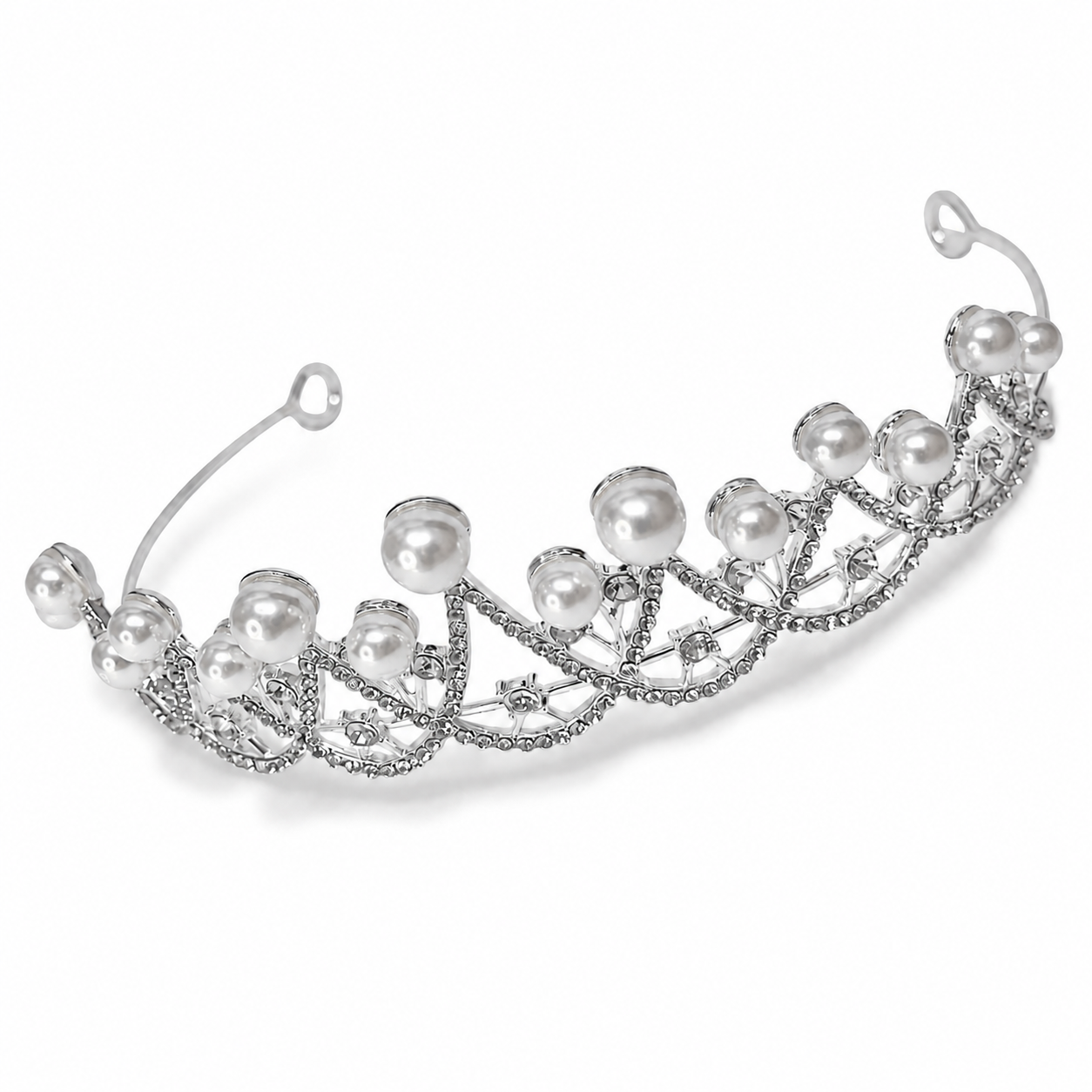 Eternal Grace Pearl Bridal Tiara — view 6