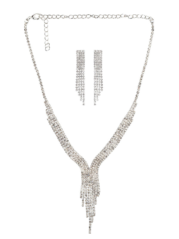 Light Flow Set Crystal Statement Necklace