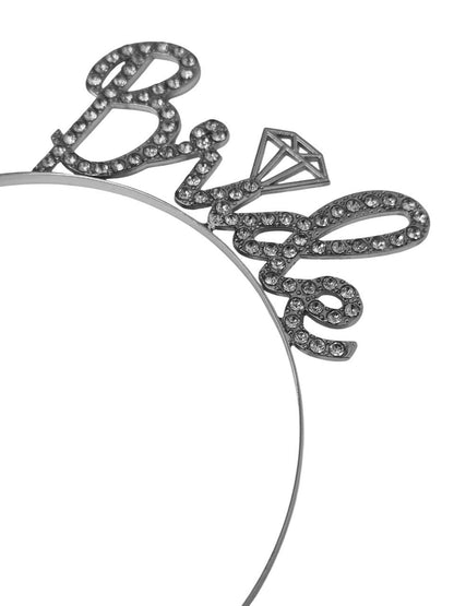 Shine Statement Crystal Letter Headband – Silver Rhinestone Bridal Hairpiece – Personalized Letter Tiara