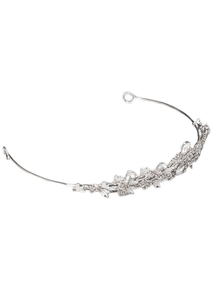 Bloom of Light Bridal Tiara • Crystal Wedding Crown • Lightweight Gold Headpiece for Bride • Elegant Bridal Hair Accessories