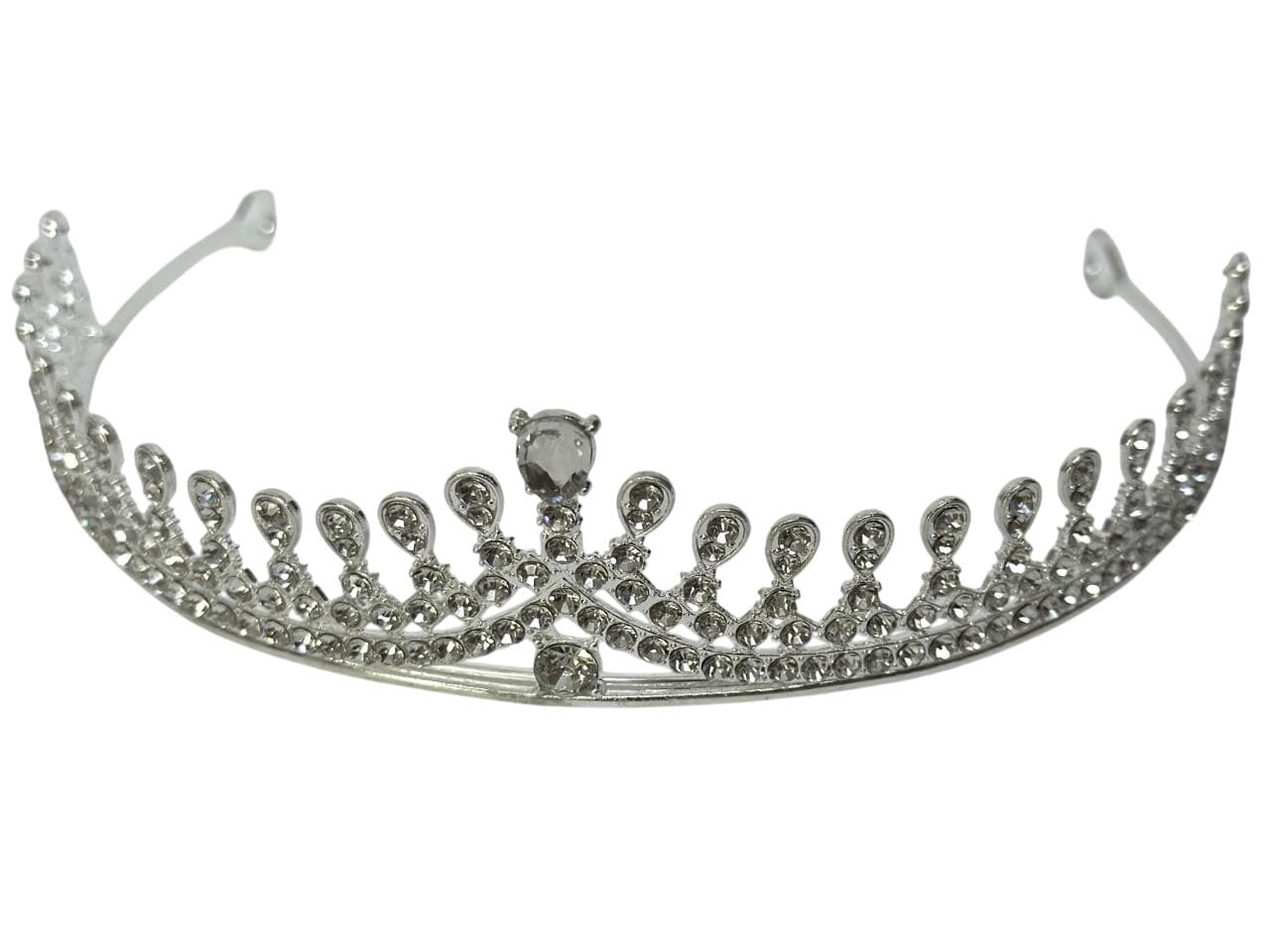 Celestial Grace Silver Crystal Tiara
