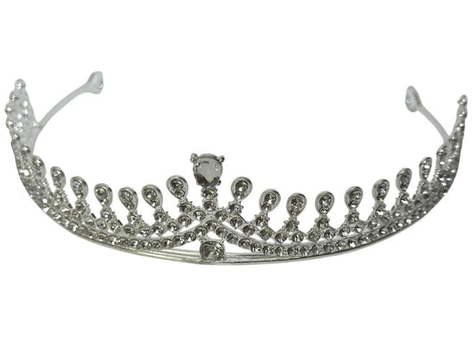 Celestial Grace Silver Crystal Tiara