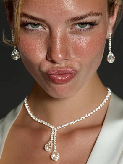 Line of Light Set • Gold Brass Jewelry Set • Minimalist Reversible Necklace + Bracelet • Gift for Her