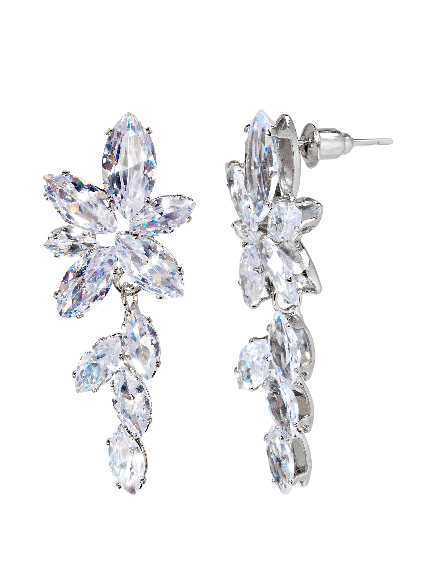 White Orchid Flower Earrings • Sterling Silver Posts • Botanical Bridal / Everyday Gift for Her