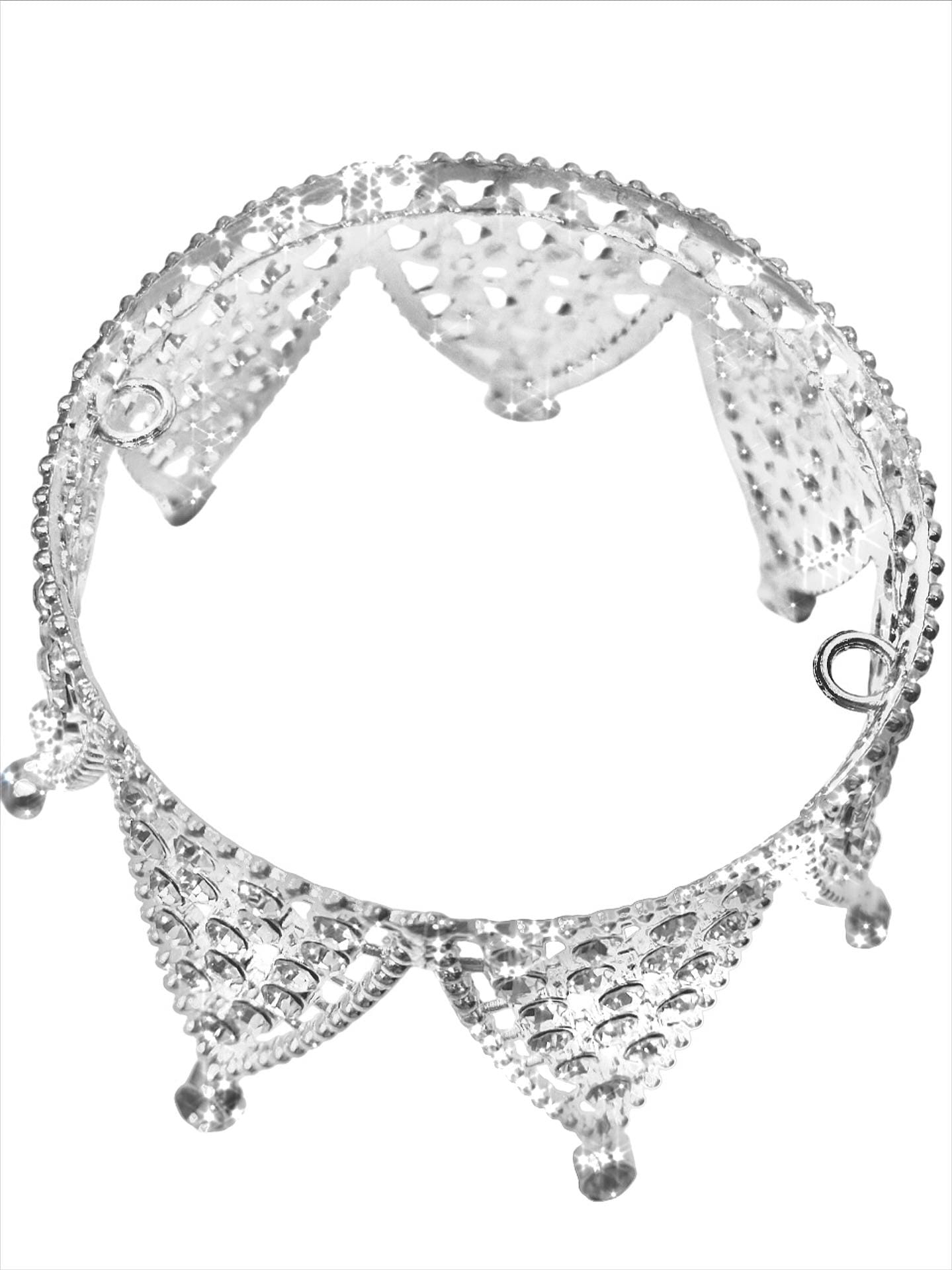 Radiant Whisper Mini Bridal Crown – Silver Crystal Tiara – Delicate Wedding Halo Headpiece