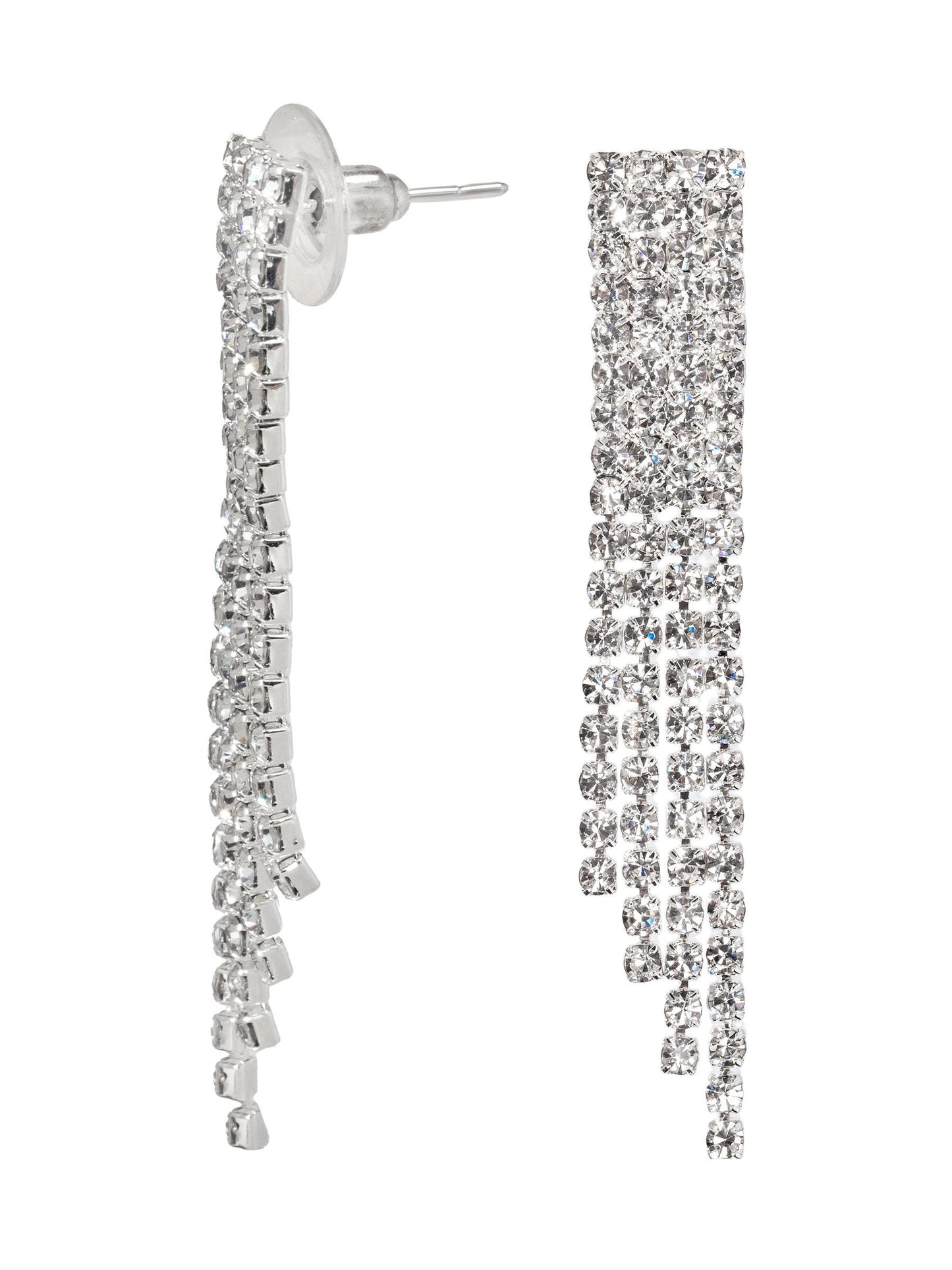 Light Flow Set – Luxury Hand-Set Jewelry Over 300 – Crystal  Pearl Necklace  Earrings  - Elegant Gift for Her