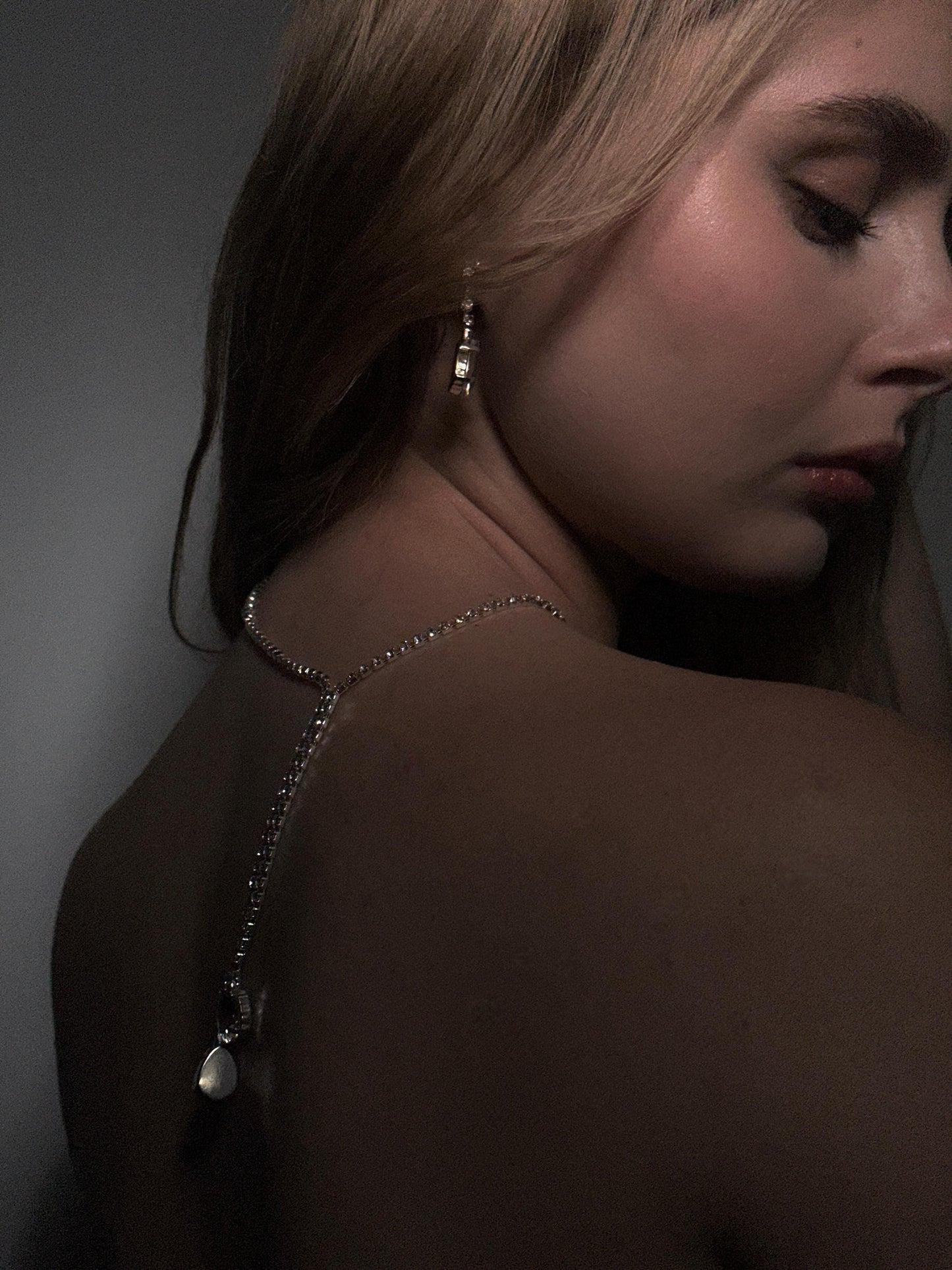 Line of Light Set • Gold Brass Jewelry Set • Minimalist Reversible Necklace + Bracelet • Gift for Her