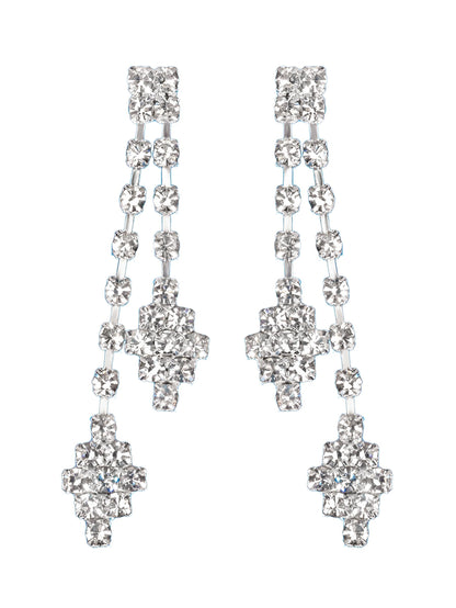 Royal Glow Brass Jewelry Set – Handmade Silver-Tone Necklace & Earrings – Regal Gift for Her