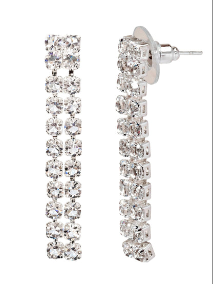 Inspire Line Jewelry Set – Minimalist Silver Necklace & Earrings – Dainty Modern Gift for Her