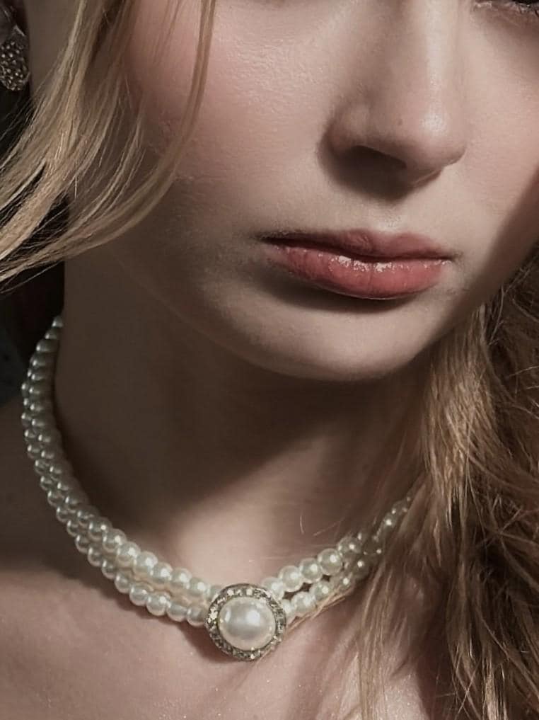 Pearl Legacy Necklace • Silver Plated Alloy Jewelry • Vintage Inspired Pearl Choker • Gift for Her