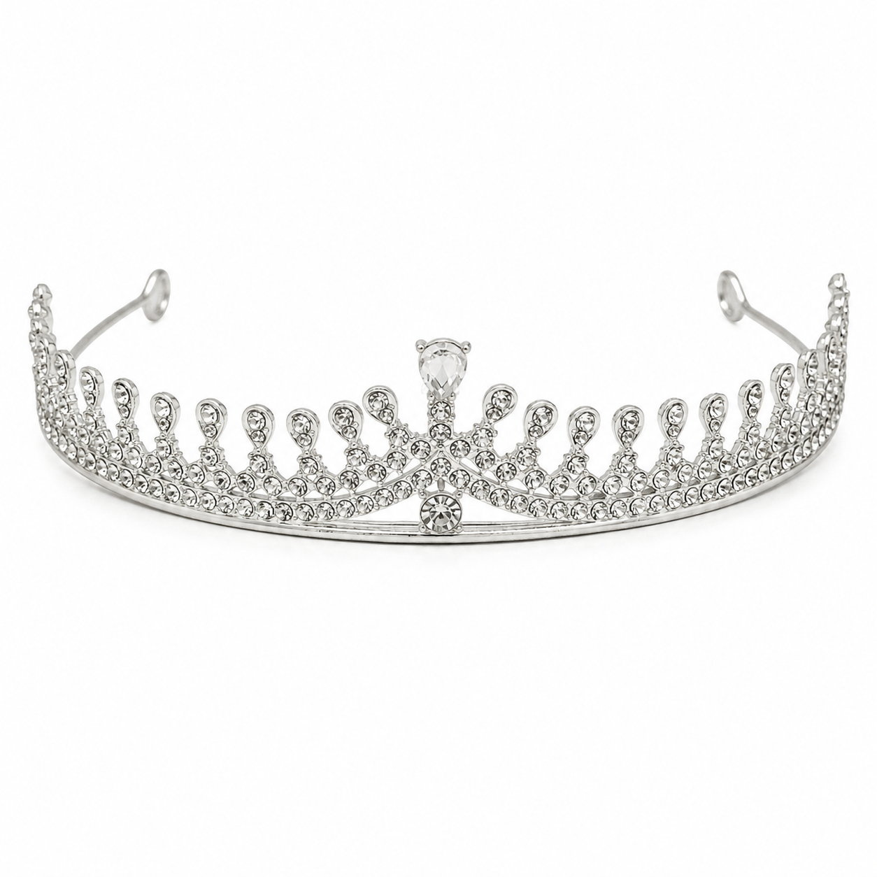 Celestial Grace Silver Crystal Tiara