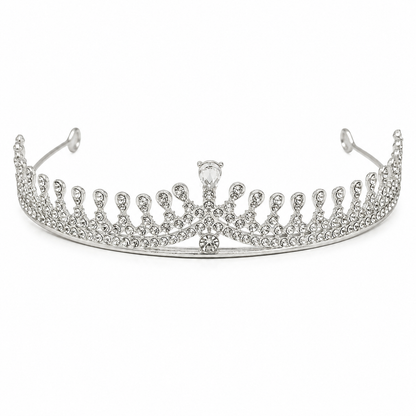 Celestial Grace Silver Crystal Tiara