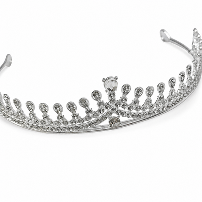 Celestial Grace Silver Crystal Tiara