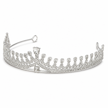 Celestial Grace Silver Crystal Tiara