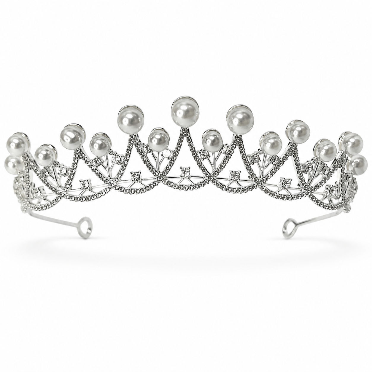 Eternal Grace Pearl Bridal Tiara — view 2