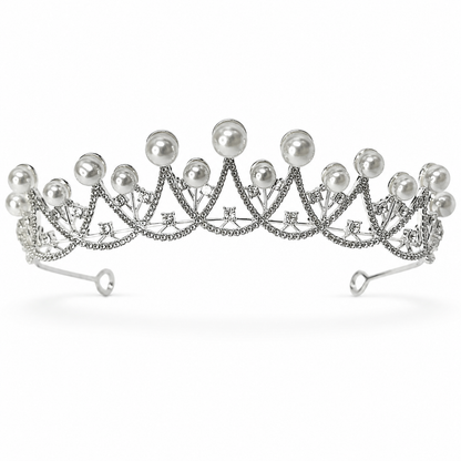 Eternal Grace Pearl Bridal Tiara — view 2