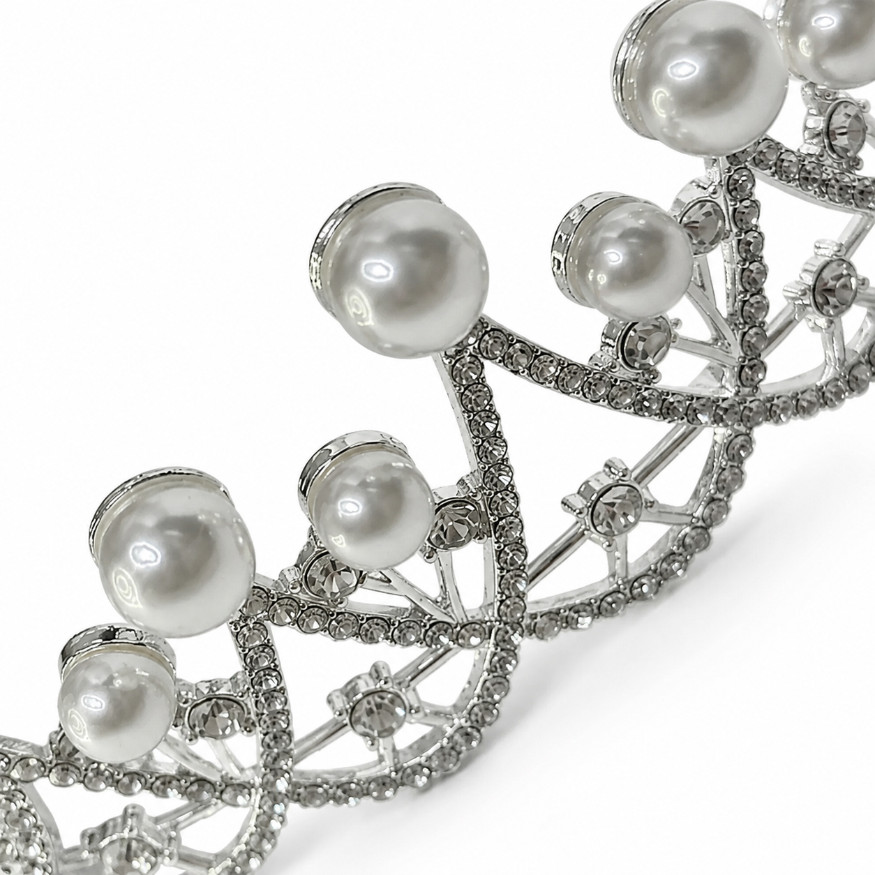 Eternal Grace Pearl Bridal Tiara — view 3