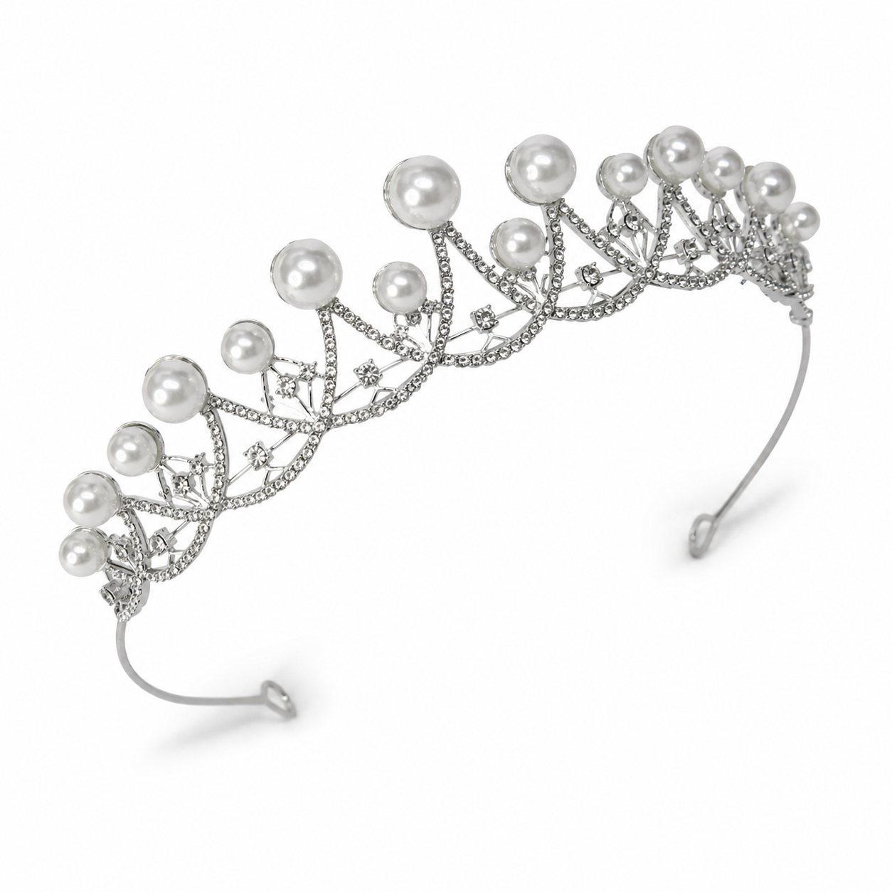 Eternal Grace Pearl Bridal Tiara — view 4