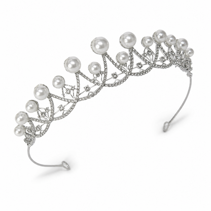 Eternal Grace Pearl Bridal Tiara — view 4