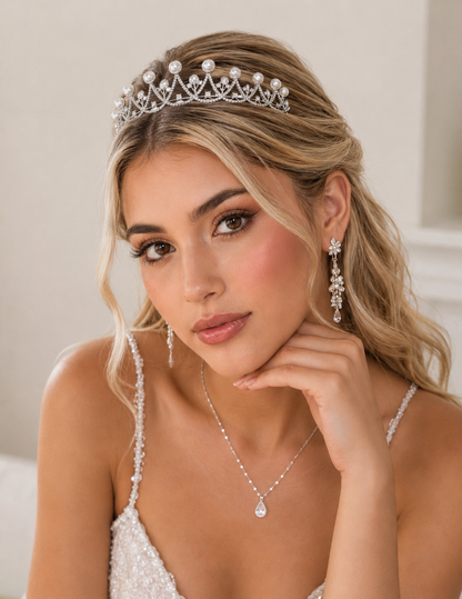 Eternal Grace Pearl Bridal Tiara