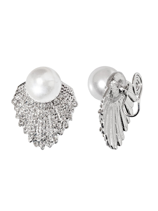 Pure Elegance Pearl Drop Earrings — view 3